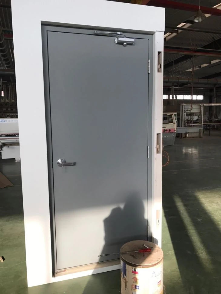 Primer Grey Painting Hollow Metal Door 3070 Size With Cylinder Lock
